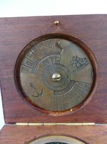 Klassiek kompas - Houten doosje - Nautische decoratie - 4 cm hoog