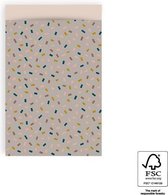 House Of Products Cadeauverpakking - Inpakzakken - Confetti Multi - Taupe - 12 x 19 cm - 10 stuks