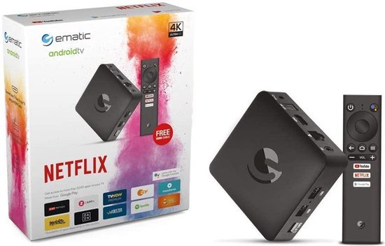 Bol Com Ematic 4k Ultra Hd Android Tv Box Netflix Spotify Youtube Streamen Google Play