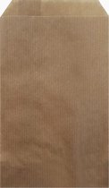 Bruine papieren - fournituren zakjes - cadeauzakjes 10x16cm per 100 stuks