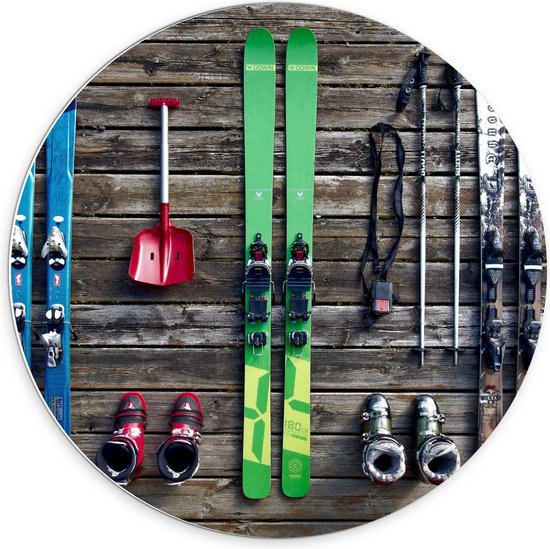 Veroveren voorkant Raad Forex Wandcirkel - Ski Spullen - 70x70cm Foto op Wandcirkel (met  ophangsysteem) | bol.com