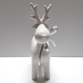 Figurine renne blanc avec noeud