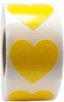 Sluitsticker Pasen - Sluitzegel - Geel hart / hartje | 40 stuks | Trouwkaart - Geboortekaart - Envelop | Harten | Envelop stickers | Cadeau - Gift - Cadeauzakje - Traktatie | Chiqu