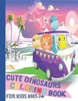 Cute dinosaurs coloring book