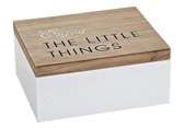 Houten Sieradenbox / Opbergbox "Enjoy The Little Things"