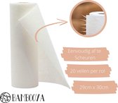 Papier essuie-tout 100% Bamboe Bambooya | No de déchets de Bamboo| 2 rouleaux de 20 feuilles | Lavable | Fort et absorbant | Lavable jusqu'à 50 fois | Zero gaspillage