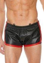 Versatile Shorts - Premium Leather - Black/Red -