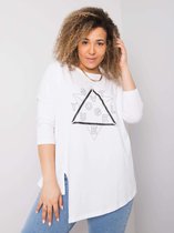 Witte blouse WENDY in PLUS SIZE one size XL