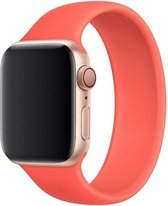 Siliconen bandje compatibel met Apple Watch 41/40/38 mm, Citrusroze/Roze, Solobandje, polsmaat L