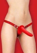 Double Silicone Strap-On - Adjustable - Red