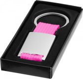 Sleutelhanger - Roze met aluminium in cadeau verpakking