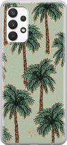 Samsung Galaxy A32 4G siliconen hoesje - Palmbomen - Soft Case Telefoonhoesje - Groen - Natuur
