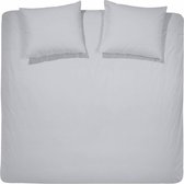 Hoogwaardige Percale Katoen Extra Breed Dekbedovertrek Uni Grijs | 260x200/220 | Zacht En Soepel | Topkwaliteit