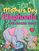 Mothers Day Elephants coloring book