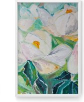 SissBizz | Premium Poster Bloemen | Magnolia | Unframed A1 (59,4x84cm) | Wanddecoratie