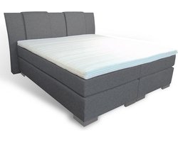 Slaaploods.nl Zeus - Boxspring inclusief matras - 160x210 cm - Grijs