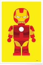 JUNIQE - Poster Iron Man Toy -40x60 /Geel & Rood