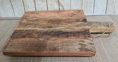 Snijplank - presenteerplank - oud hout - industrieel - vierkant