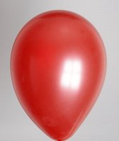 Zak met 100 ballons no. 14 metallic rood