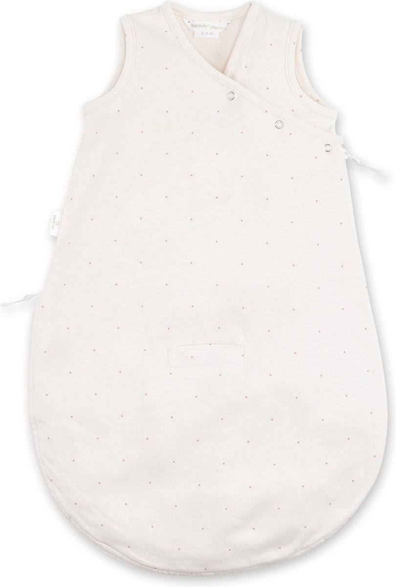 BEMINI Babyslaapzak - MAGIC BAG 1-4m - TOG 0.5 - Zomerjersey - Dots ecru