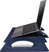 Laptophoes 13 Inch – Geschikt voor Macbook Air 2018/2019/2020 Case – Laptop Sleeve – Blauw Leer