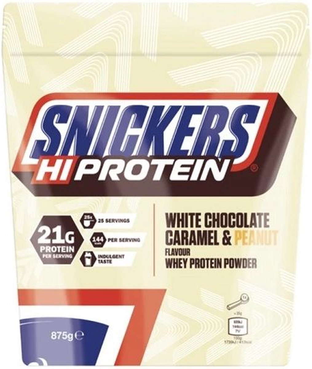 Goedkoopste Snickers White Protein Powder 875gr White Chocolate & Peanut