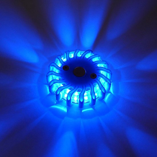 Proventa LED Zwaailamp Blauw met magneet - 9 lichtstanden zwaailicht -  Waterproof IP67 | bol.com