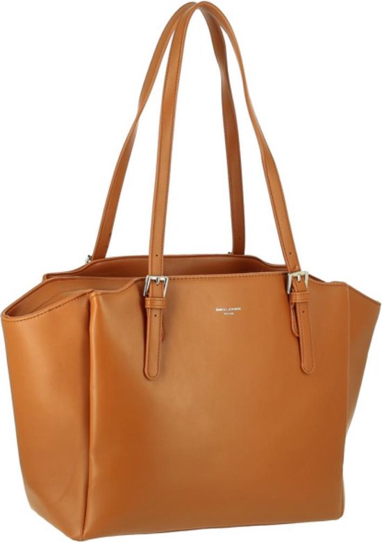 David Jones Grote Schoudertas cognac bruin