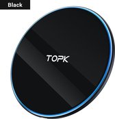 Topk - Draadloze Oplader - B02W - Wireless Telefoon Oplader - 10W - Zwart