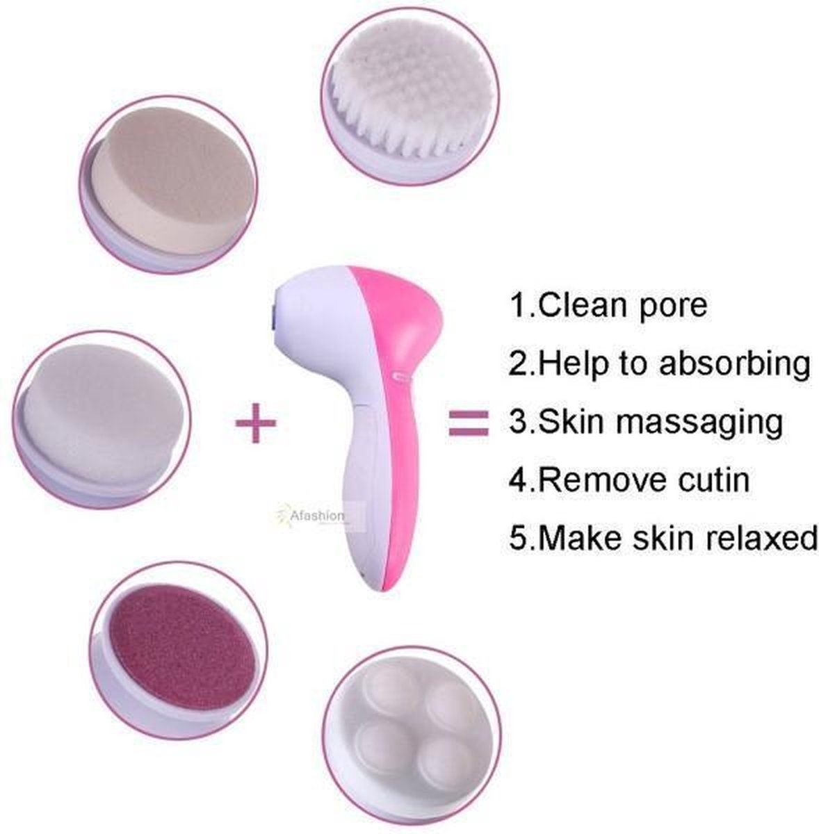 1set 5 in1 nettoyant pour le visage lectrique avec brosses soins ...