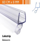 Simple Fix Douchestrip - Lekstrip - Waterkering - Douchedeurafdichting 100CM Lang - 6/7/8MM Glasdikte - Lekdorpel & Bolprofiel