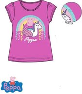 Peppa Pig - T-shirt - Peppa meets unicorn - fuchsia - maat 110