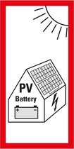 PV installatie bord - kunststof - nieuw 100 x 50 mm