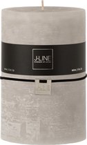 J-Line cilinderkaars - lichtgrijs - XXL - 110U - 6 stuks