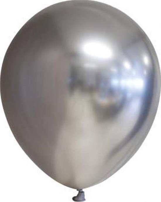 Ballonnen - Chrome zilver - Ø23 cm - 15 stuks