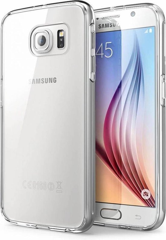 Samsung S6 Hoesje - Samsung galaxy S6 hoesje transparant siliconen case hoes  cover hoesjes | bol.com