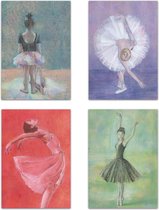 Wenskaarten | Set van 4 | Ballerina's | Illu-Straver