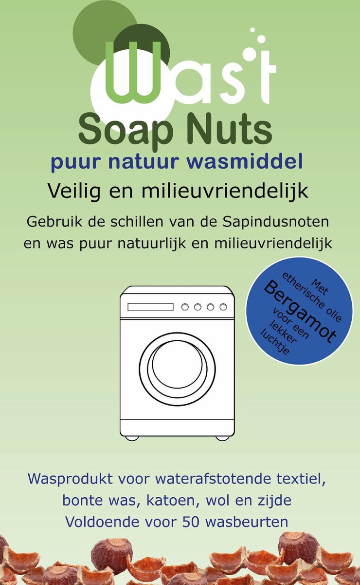 Goedkoopste Was't wasmiddel, milieuvriendelijk, natuurlijk wassen met wasdoppen, zeepschillen, soapnuts doppen. ecologisch, milieuvriendelijk, hypo-allergeen, organisch, puur natuur, biologisch. 250 gr. met bergamot geur.