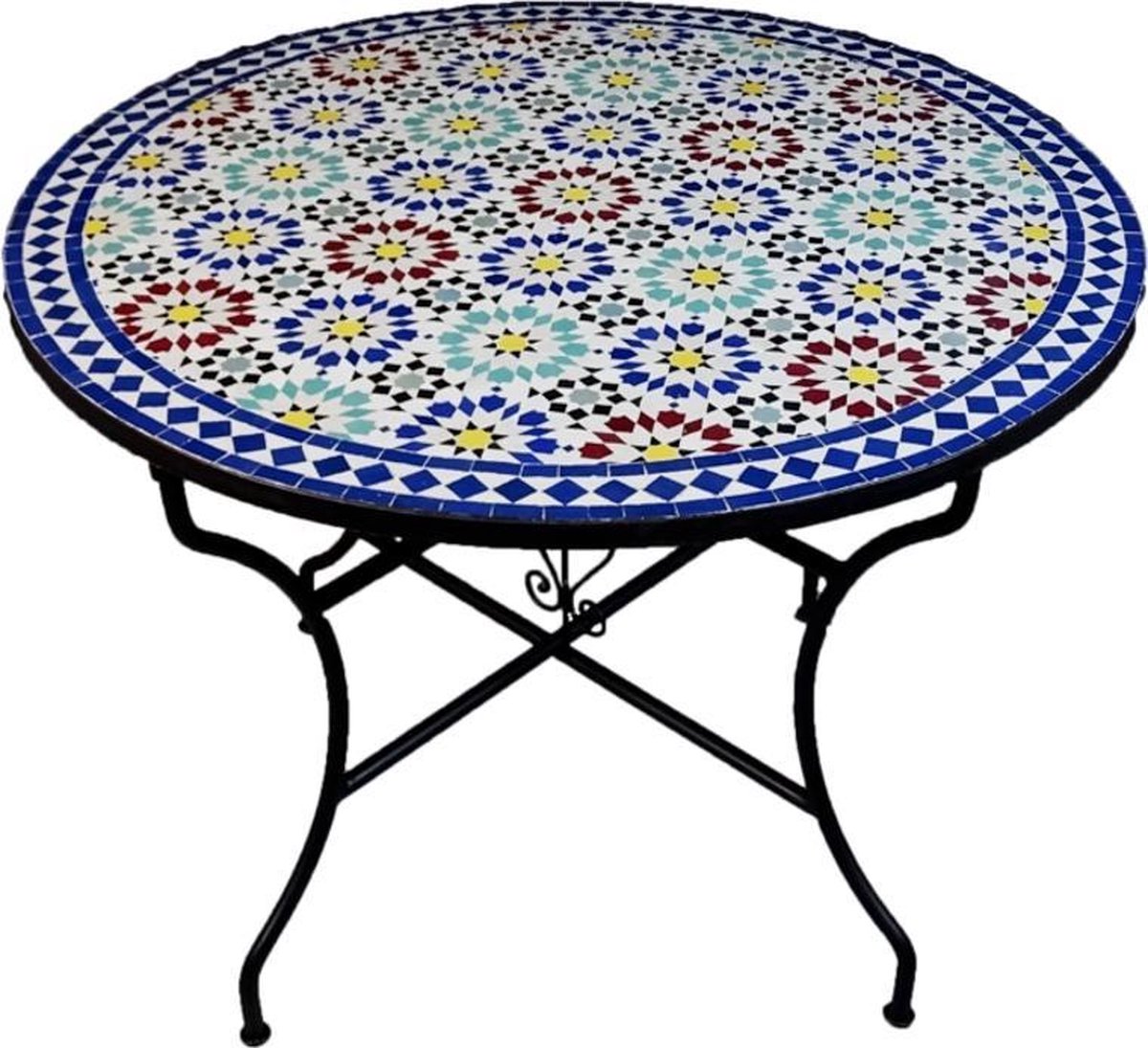 Handgemaakte mozaïk Ankabouti tafel rond 100 cm | bol.com