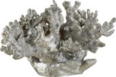 J-Line koraal Laag - polyresin - zilver