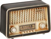 J-Line Radio Antiek Metaal Bruin/Zwart