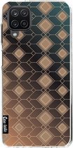 Casetastic Samsung Galaxy A12 (2021) Hoesje - Softcover Hoesje met Design - Abstract Diamonds Print