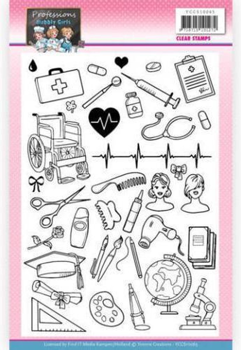 Clear Stamps - Yvonne Creations - Bubbly Girls - Professions