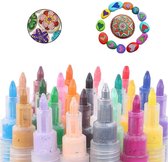 Acryl stiften 24 kleuren | 0.7 mm | Acrylverf stiften | Acryl marker | Acryl stiften volwassenen | Acrylstiften voor stenen schilderen | Happy Stones stiften | Paaseieren Schildere