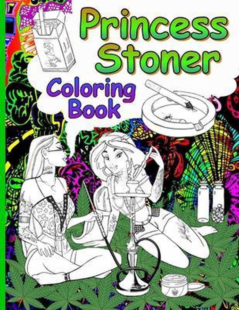 90s Cartoon Princess Stoner Coloring Book for Adults - Adult