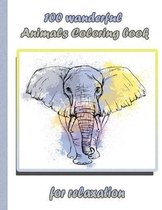 100 wanderful Animals Coloring book for relaxation