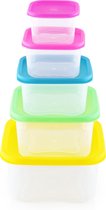 Herzberg 5-in-1 Square Food Storage Container Set