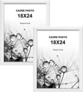 MODENA Set van 2 fotolijsten 18x24 cm Mat wit