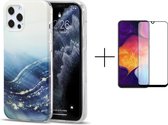 Luxe marmer hoesje voor Samsung Galaxy A50 | Marmerprint | Back Cover + 1x screenprotector
