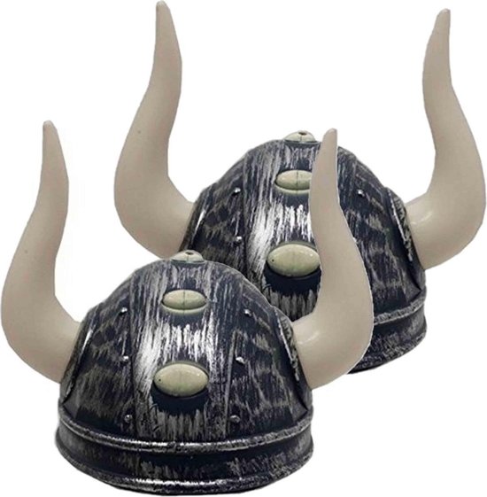 4x casque de costume viking avec cornes - Chapeaux de costume de carnaval |  bol.com